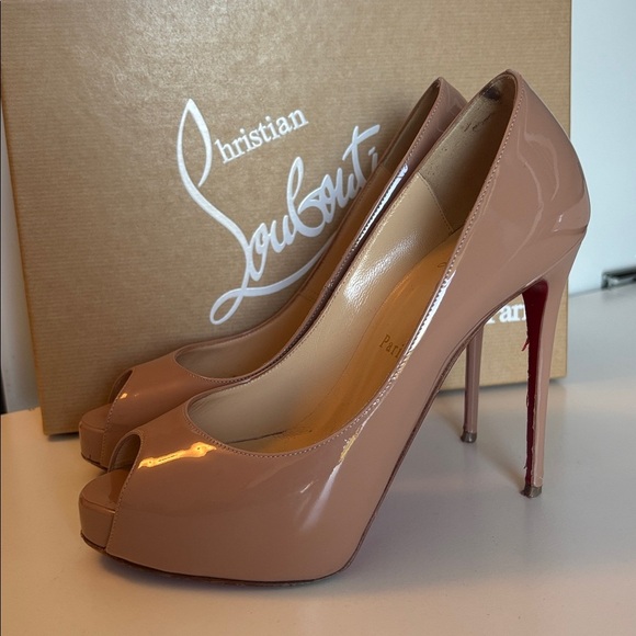 Christian Louboutin New prive 120 mm platform pumps Color Tan size 37 - Picture 13 of 15